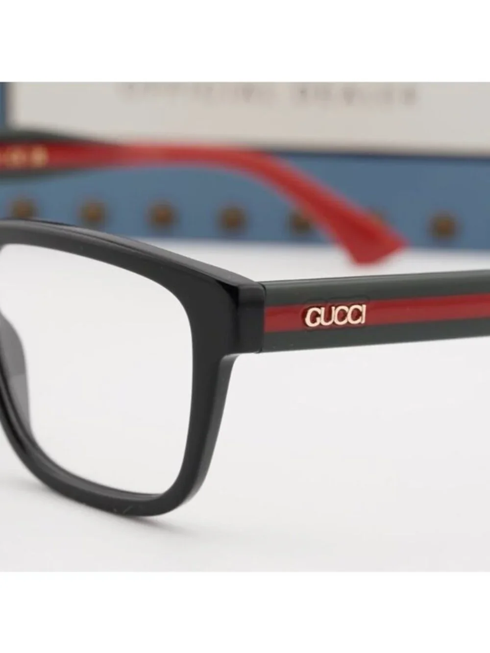 Gucci GG1870O 005 Square Eyeglasses 56mm - Black/Green/Red
